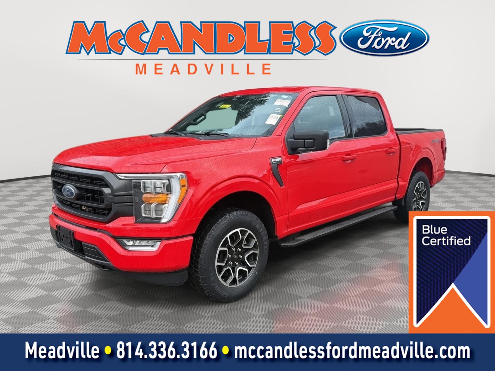 Race Red 2022 Ford F-150 Pickup Truck Four-Wheel Drive Automatic