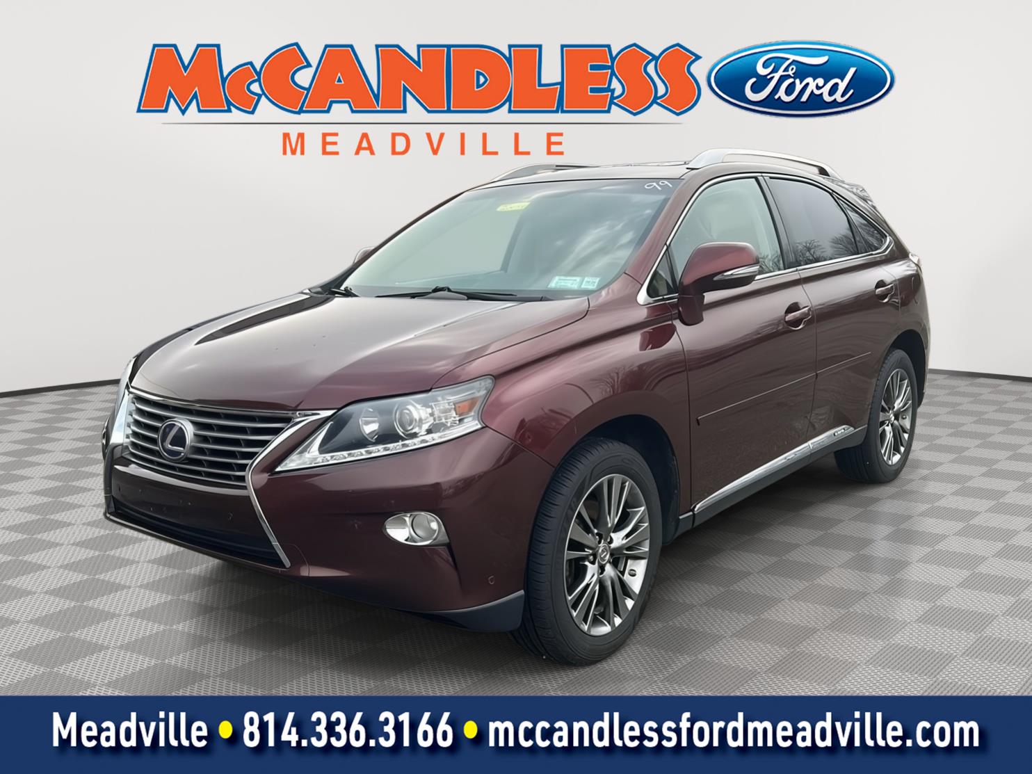 Red (Claret Mica) 2013 Lexus RX Hybrid 450h AWD SUV / Crossover All-Wheel Drive Continuously Variable Transmission