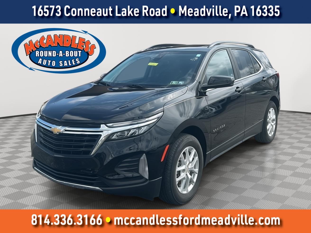 Mosaic Black Metallic 2022 Chevrolet Equinox LT AWD with 1LT SUV / Crossover Four-Wheel Drive 6-Speed Automatic Overdrive