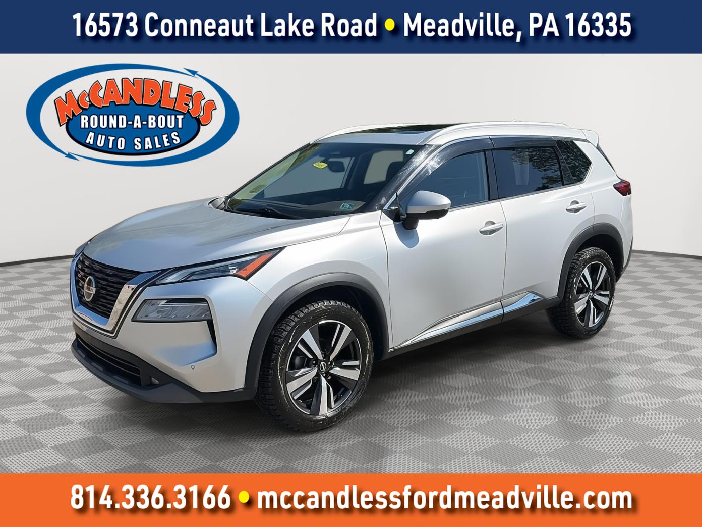 Brilliant Silver Metallic 2021 Nissan Rogue SUV / Crossover All-Wheel Drive Continuously Variable Transmission