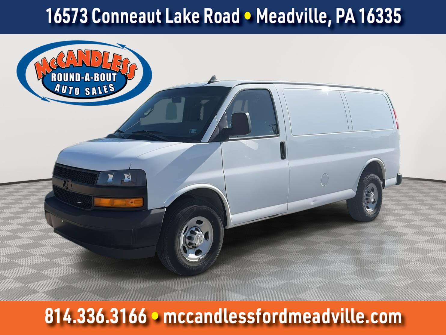 Summit White 2019 Chevrolet Express Cargo Van Rear-Wheel Drive 8-Speed Automatic