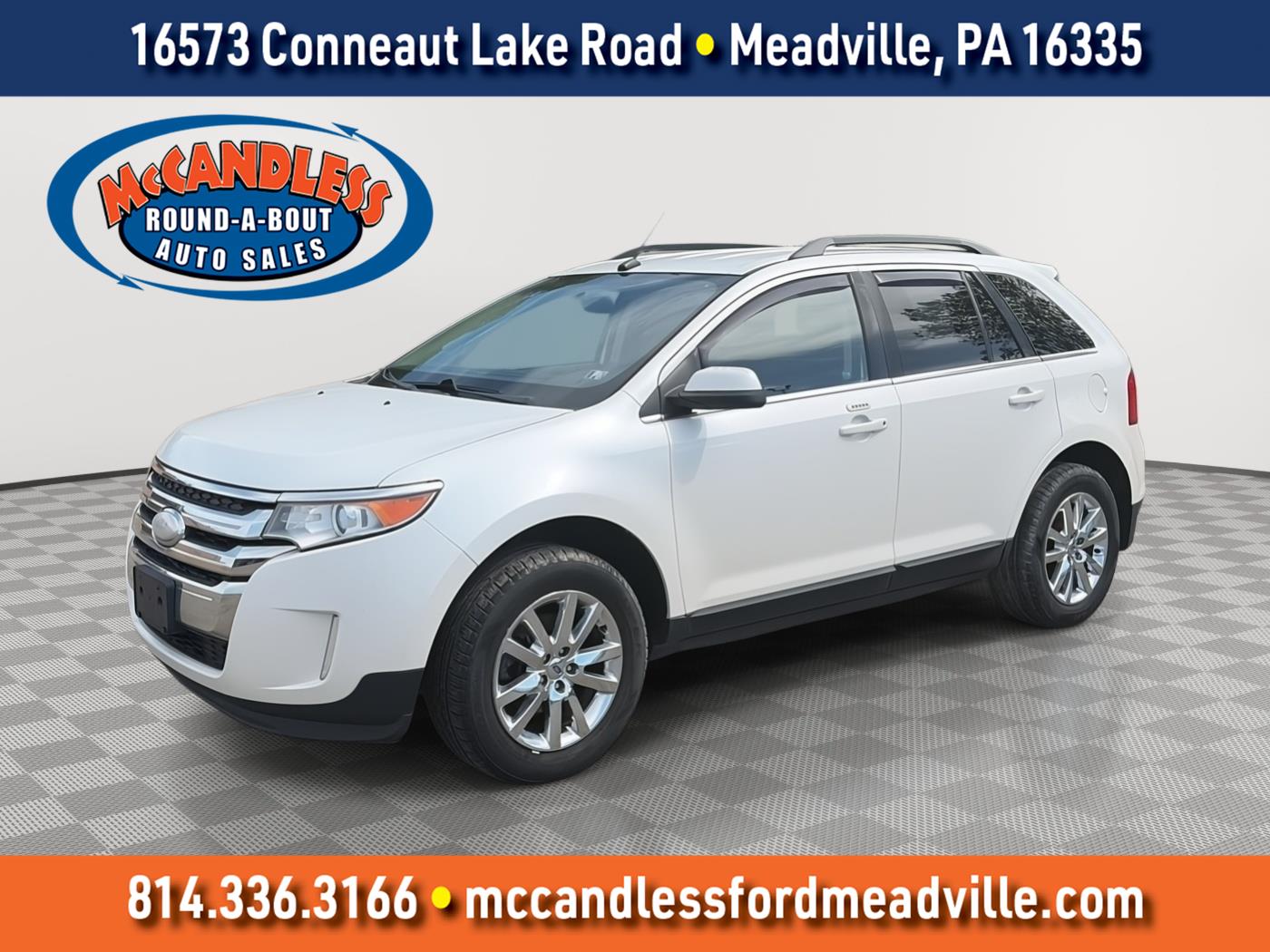 White Platinum Metallic Tri-Coat 2013 Ford Edge Limited AWD SUV / Crossover All-Wheel Drive 6-Speed Automatic