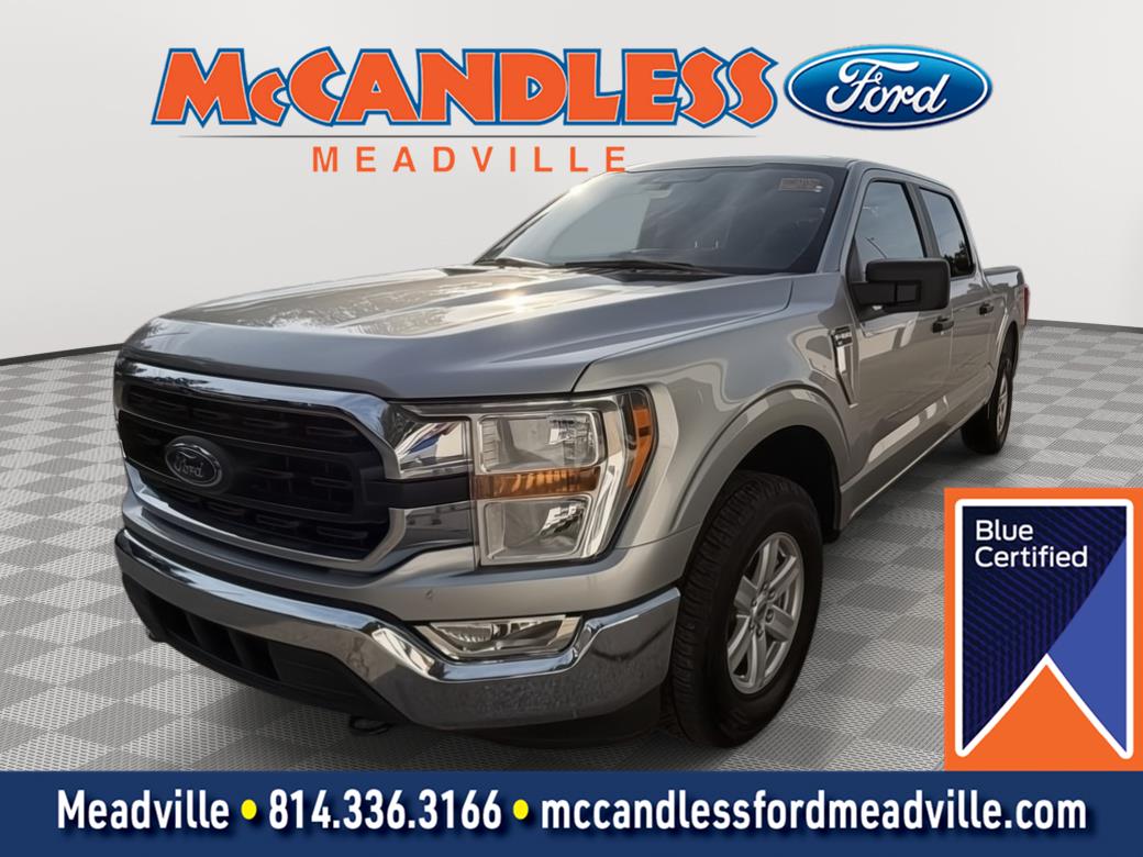 Iconic Silver 2022 Ford F-150 Pickup Truck Four-Wheel Drive Automatic