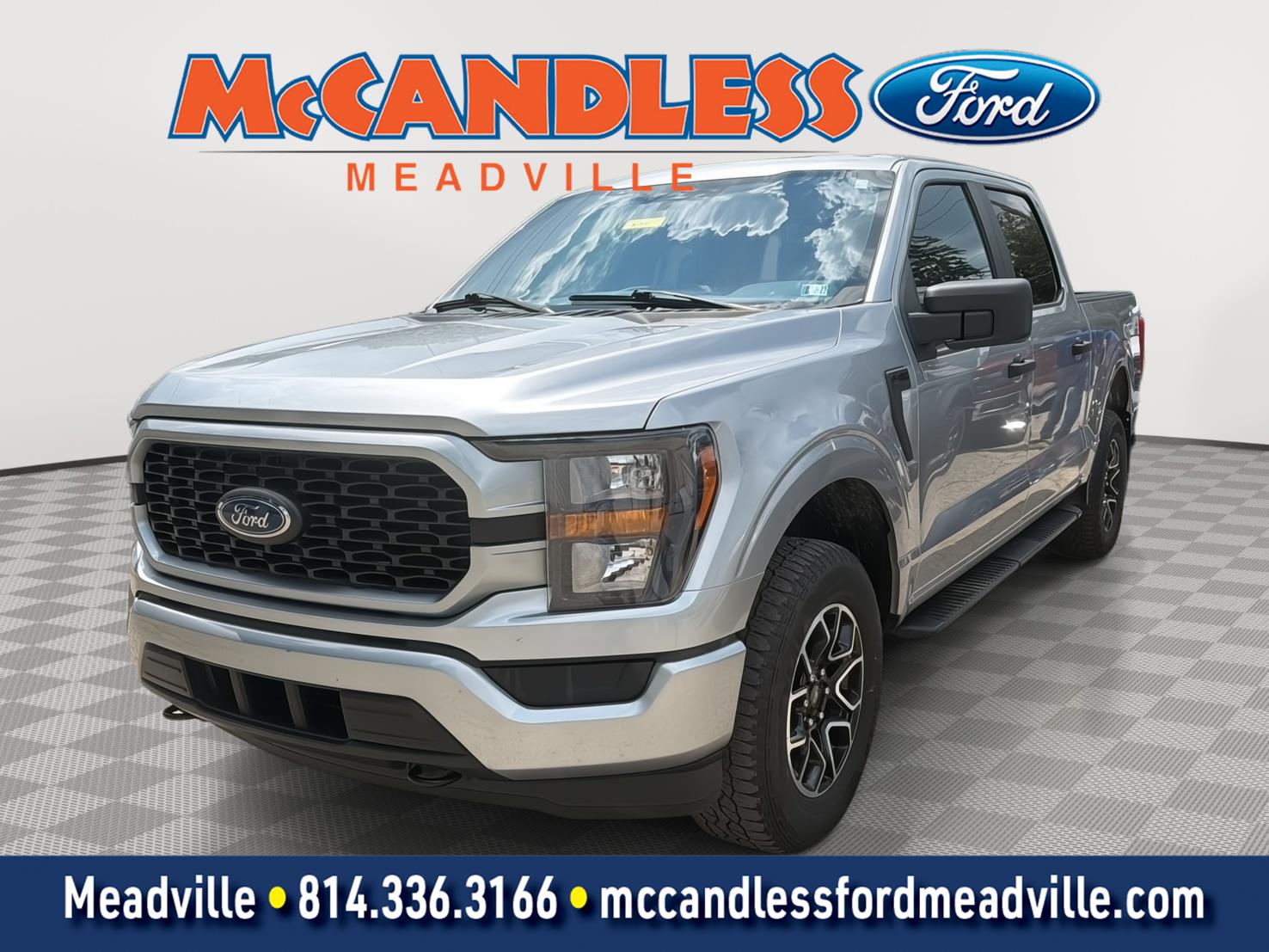 Iconic Silver 2023 Ford F-150 Pickup Truck Four-Wheel Drive Automatic