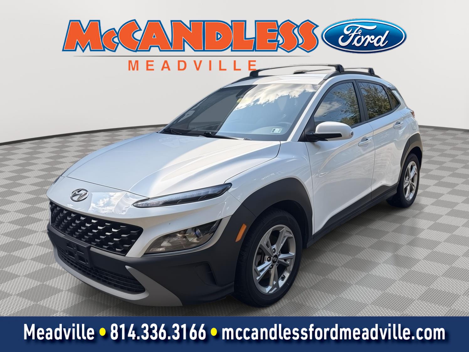 Lunar White 2023 Hyundai Kona SUV / Crossover All-Wheel Drive Continuously Variable Transmission