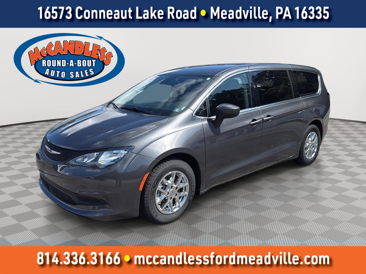 Gray (Granite Crystal Metallic Clearcoat) 2023 Chrysler Voyager Minivan Front-Wheel Drive 9-Speed Automatic