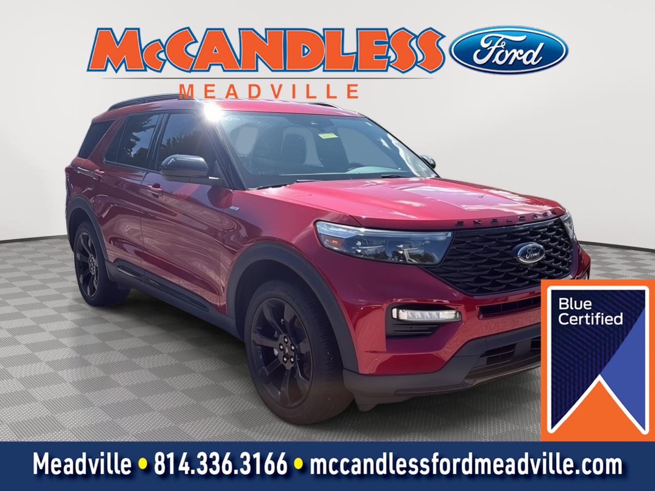 Rapid Red Metallic Tinted Clearcoat 2023 Ford Explorer SUV / Crossover All-Wheel Drive Automatic