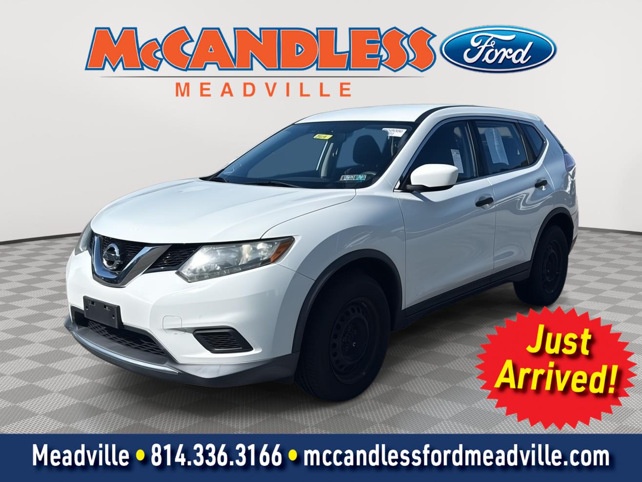 Glacier White 2016 Nissan Rogue SUV / Crossover All-Wheel Drive Continuously Variable Transmission