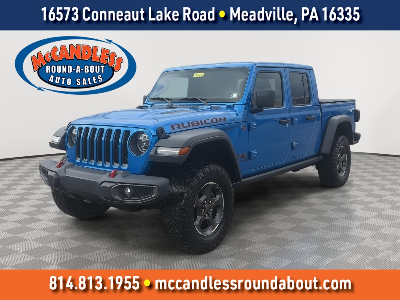 Hydro Blue Pearlcoat 2020 Jeep Gladiator Pickup Truck Four-Wheel Drive 8-Speed Automatic