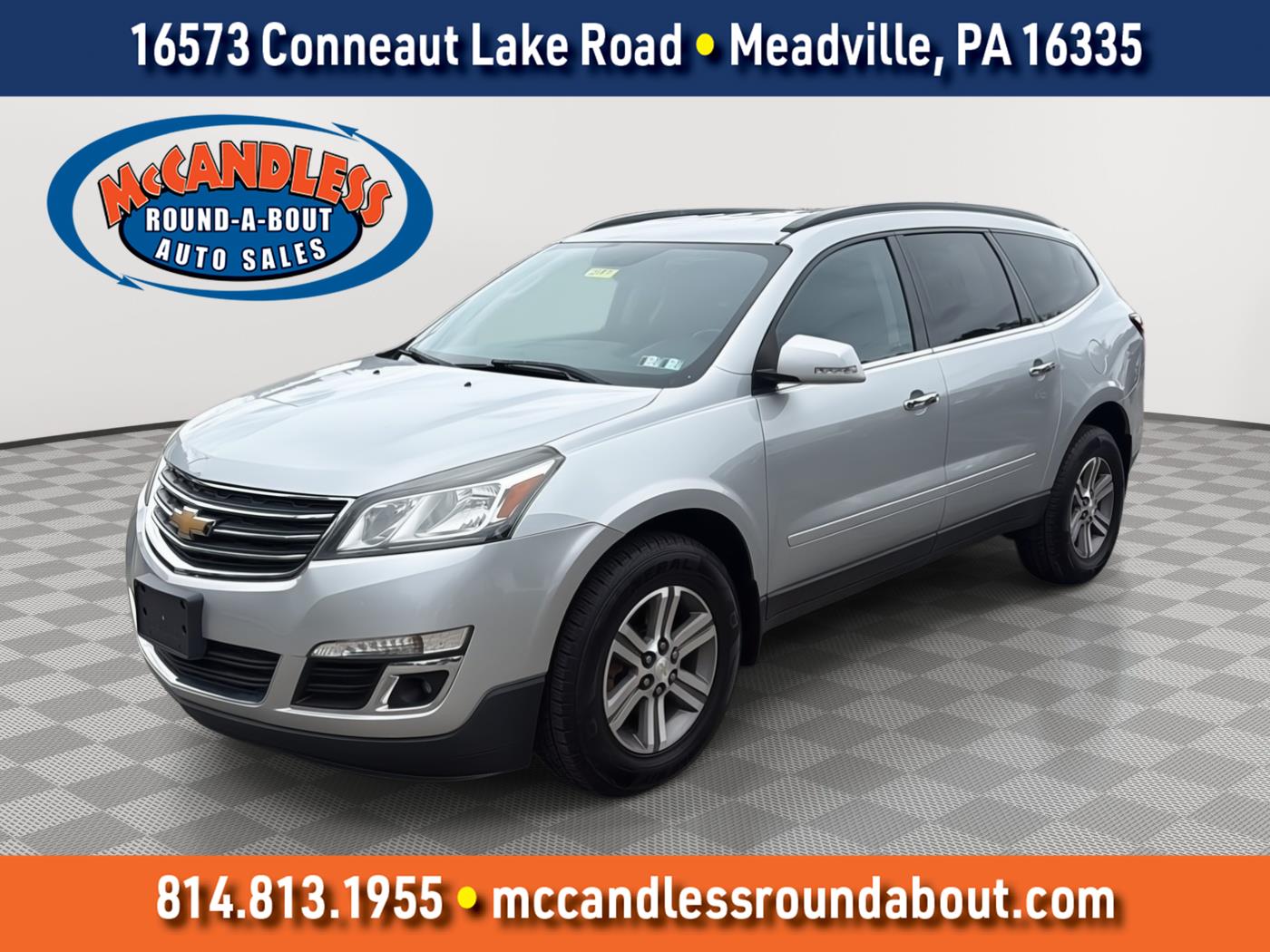 Silver Ice Metallic 2017 Chevrolet Traverse SUV / Crossover All-Wheel Drive 6-Speed Automatic