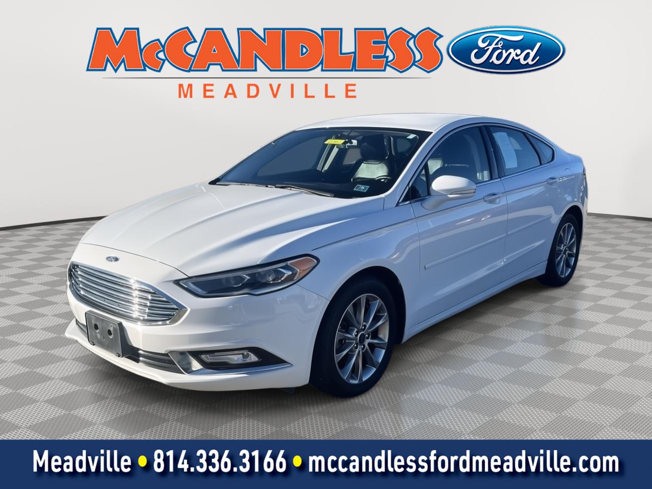 Oxford White 2017 Ford Fusion Sedan Front-Wheel Drive 6-Speed Automatic