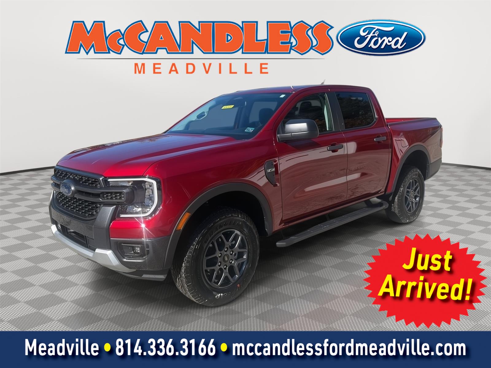 Ruby Red Metallic Tinted Clearcoat 2026 Ford Ranger Pickup Truck Four-Wheel Drive Automatic