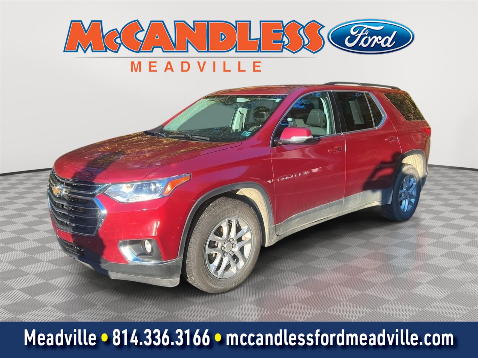 Cajun Red Tintcoat 2019 Chevrolet Traverse SUV / Crossover Four-Wheel Drive 9-Speed Automatic