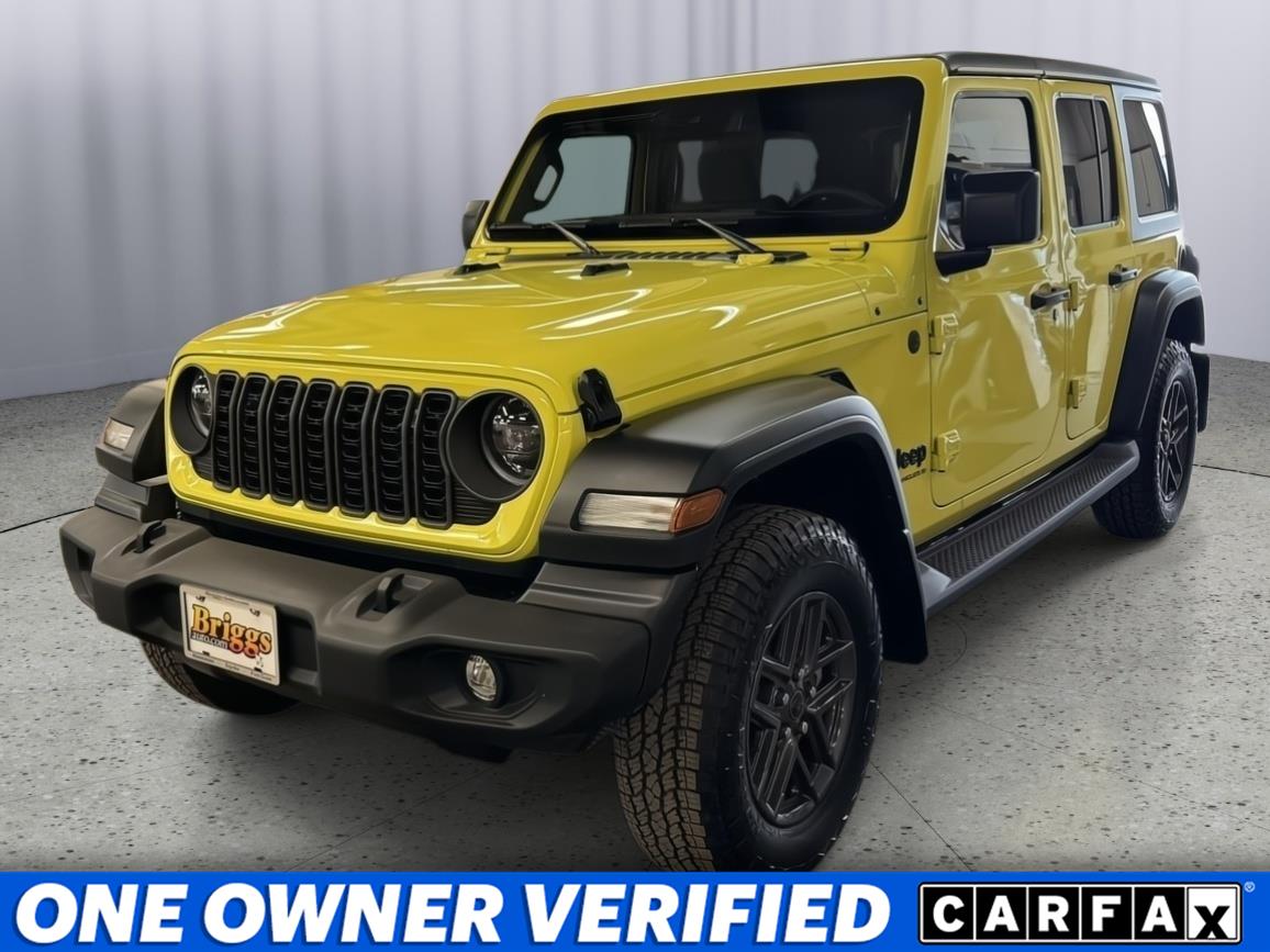 High Velocity Clearcoat 2024 Jeep Wrangler Sport S 4-Door 4WD SUV / Crossover Four-Wheel Drive 8-Speed Automatic