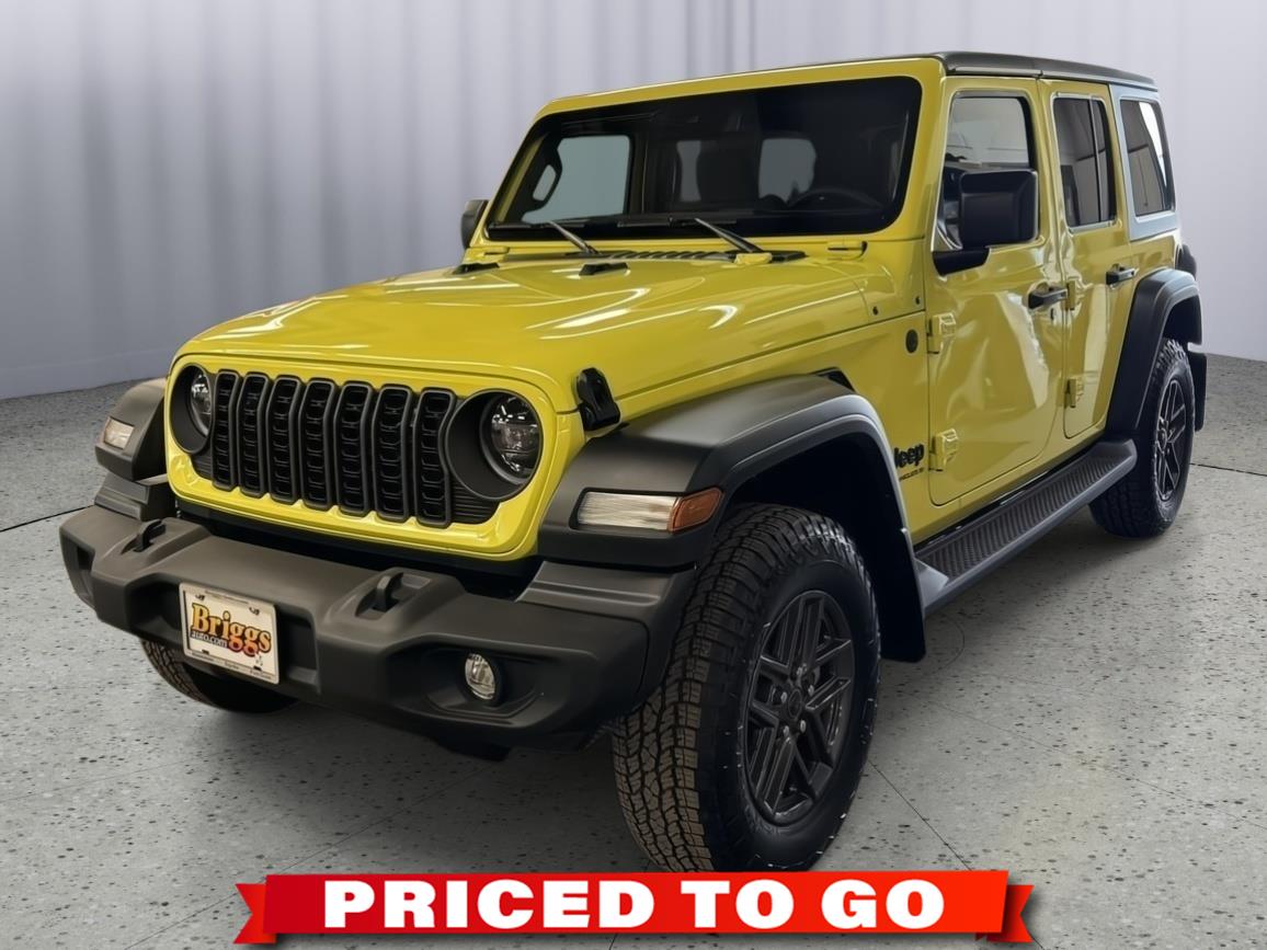 High Velocity Clearcoat 2024 Jeep Wrangler Sport S 4-Door 4WD SUV / Crossover Four-Wheel Drive 8-Speed Automatic