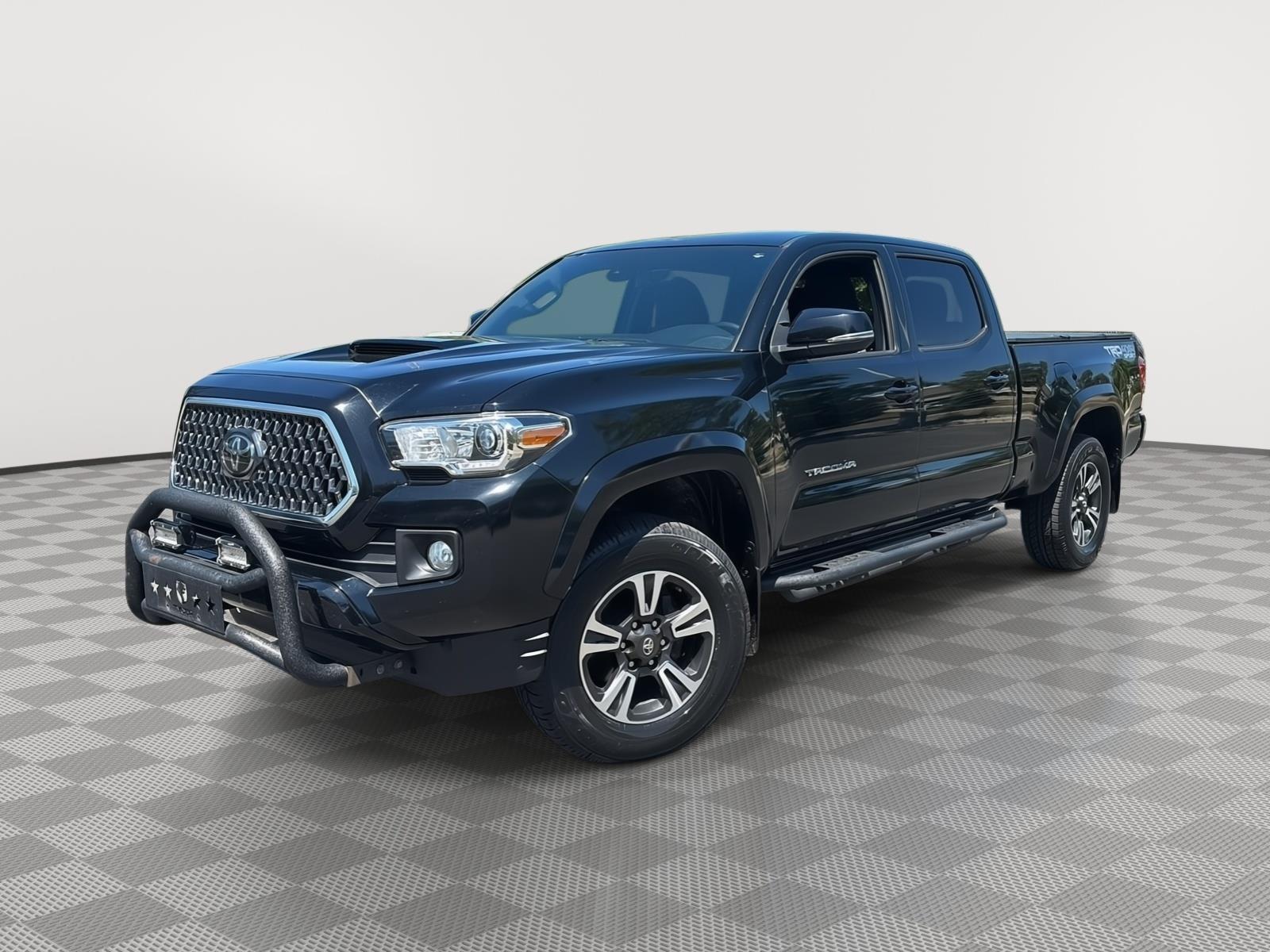 Midnight Black Metallic 2018 Toyota Tacoma TRD Sport Double Cab LB 4WD Pickup Truck Four-Wheel Drive Automatic