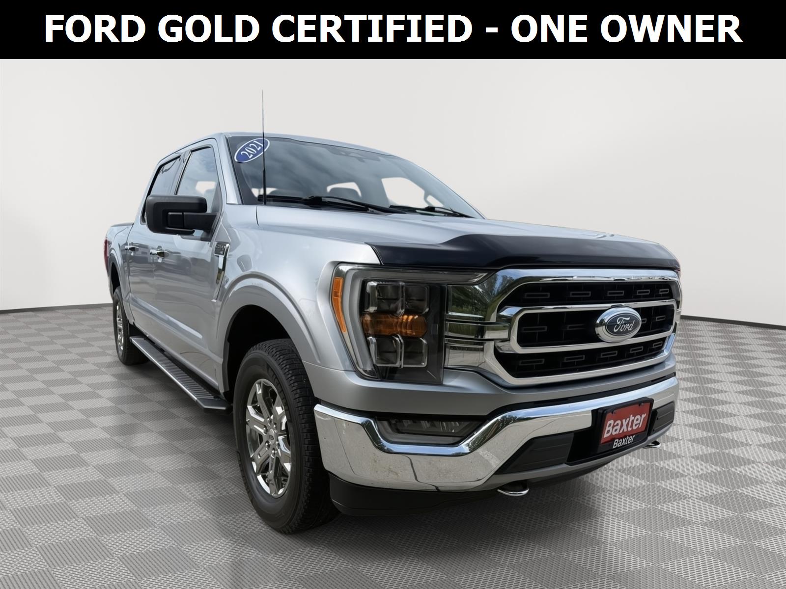 Iconic Silver 2021 Ford F-150 Pickup Truck Four-Wheel Drive Automatic