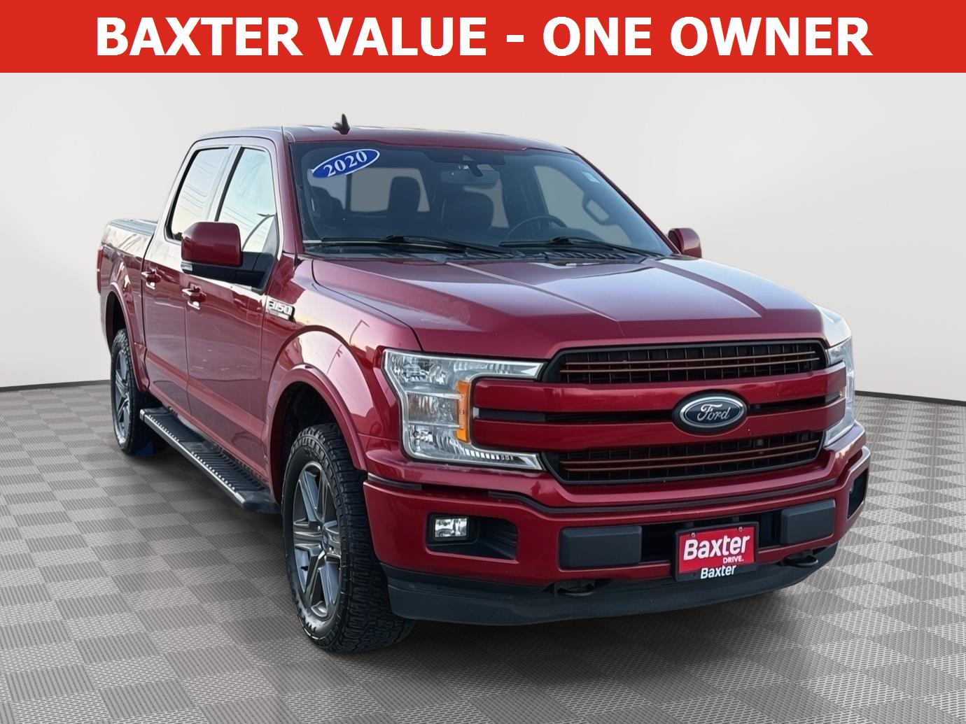 Rapid Red Metallic Tinted Clearcoat 2020 Ford F-150 Lariat SuperCrew 4WD Pickup Truck Four-Wheel Drive Automatic