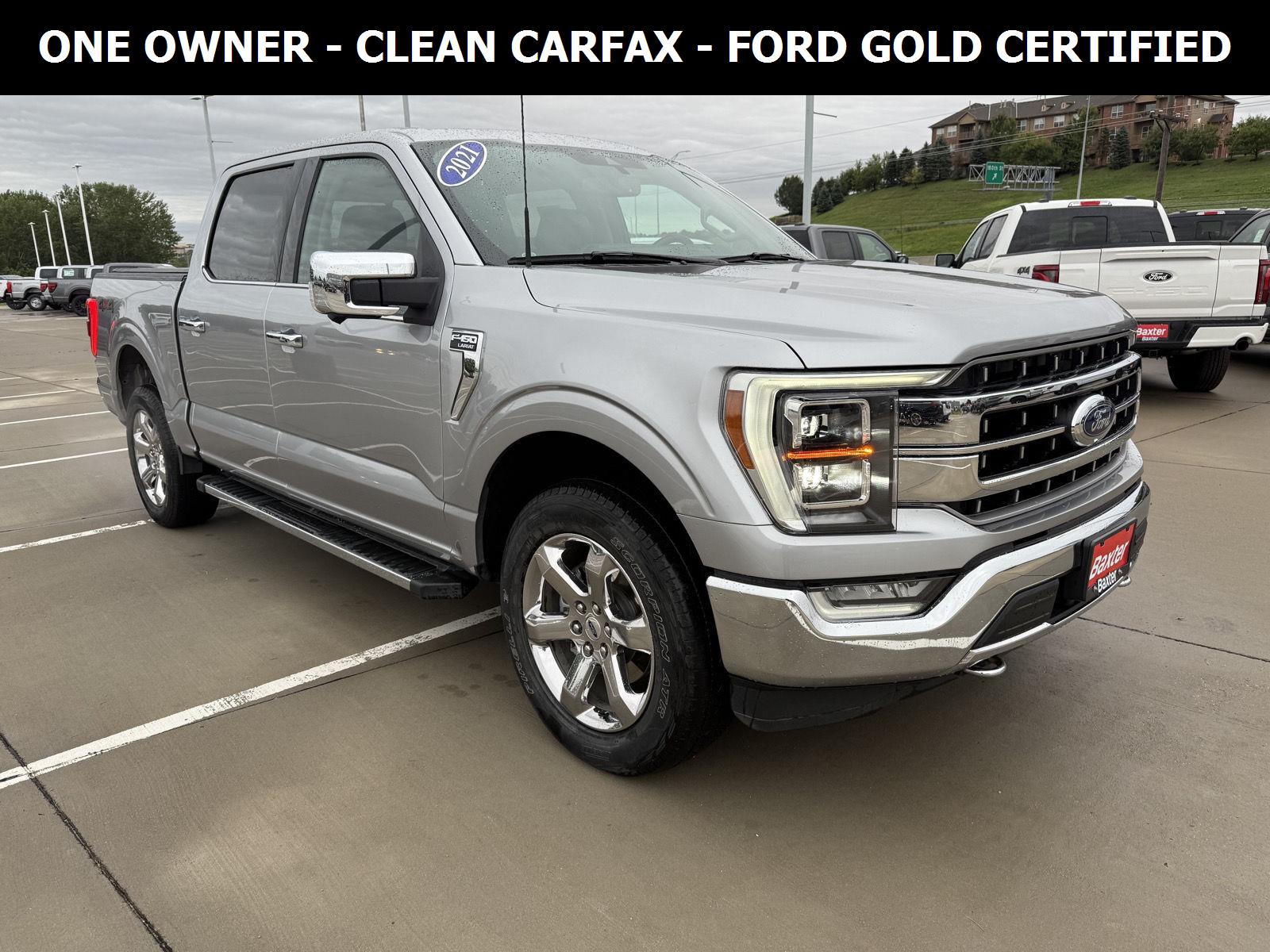 Iconic Silver 2021 Ford F-150 Pickup Truck Four-Wheel Drive Automatic