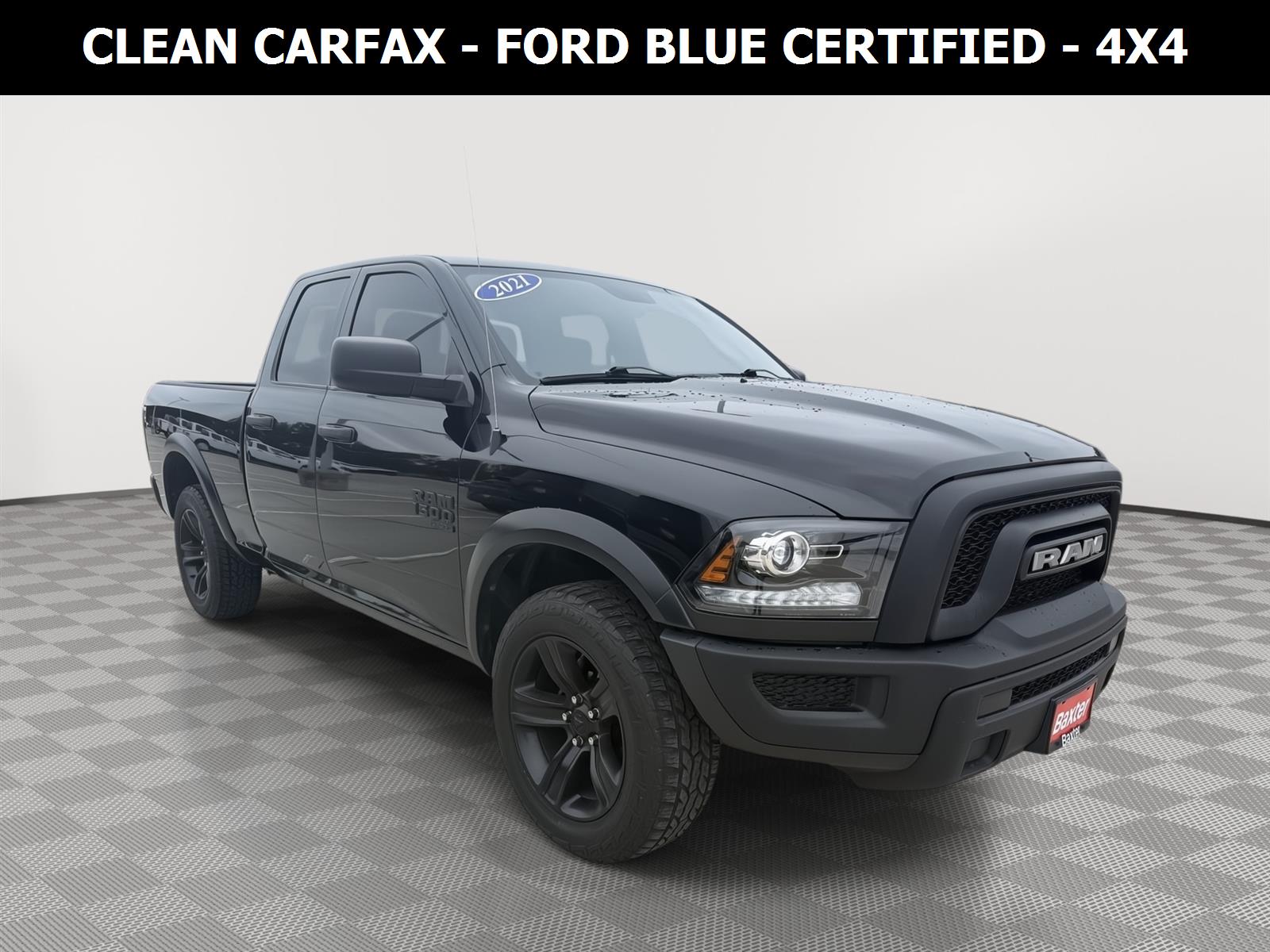 Diamond Black Crystal Pearlcoat 2021 RAM 1500 Pickup Truck Four-Wheel Drive 8-Speed Automatic