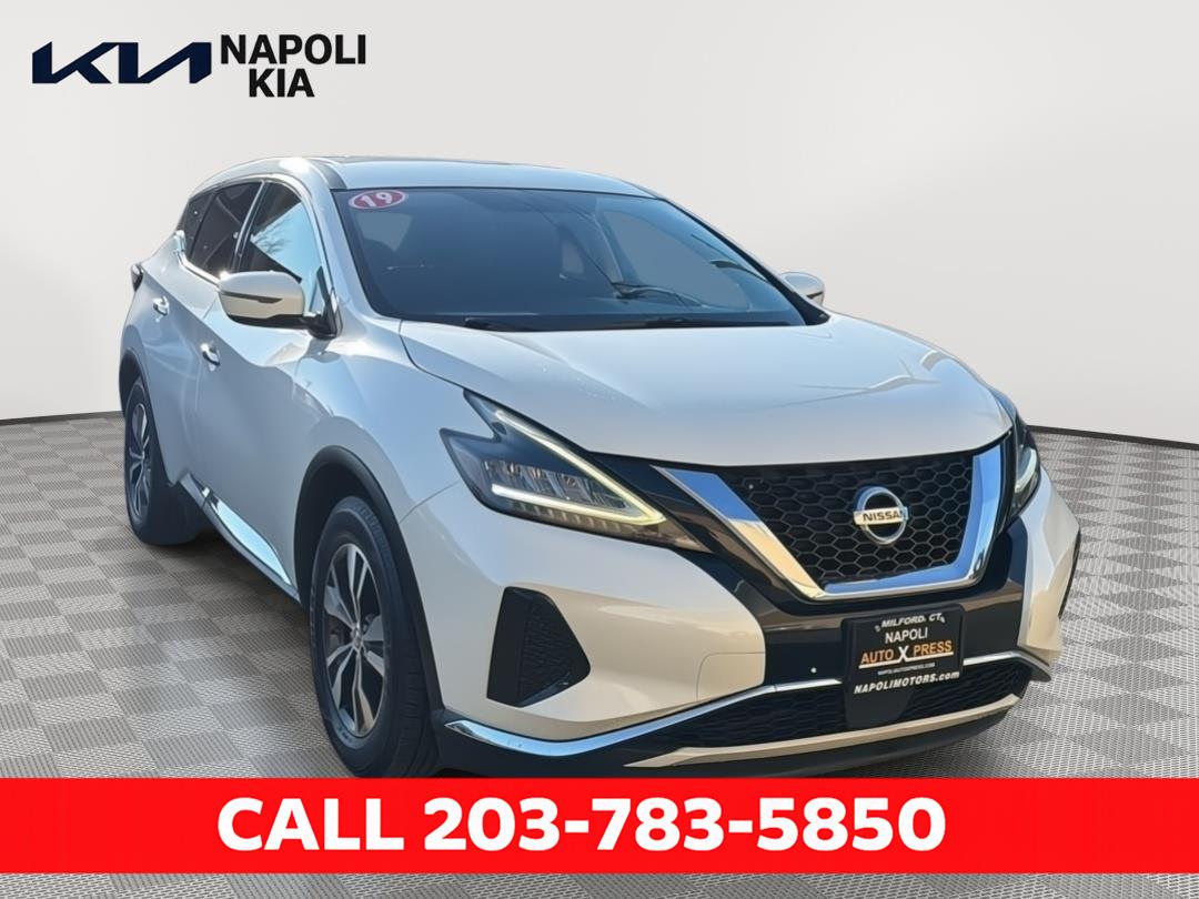 Pearl White Tricoat 2019 Nissan Murano S AWD SUV / Crossover All-Wheel Drive Continuously Variable Transmission