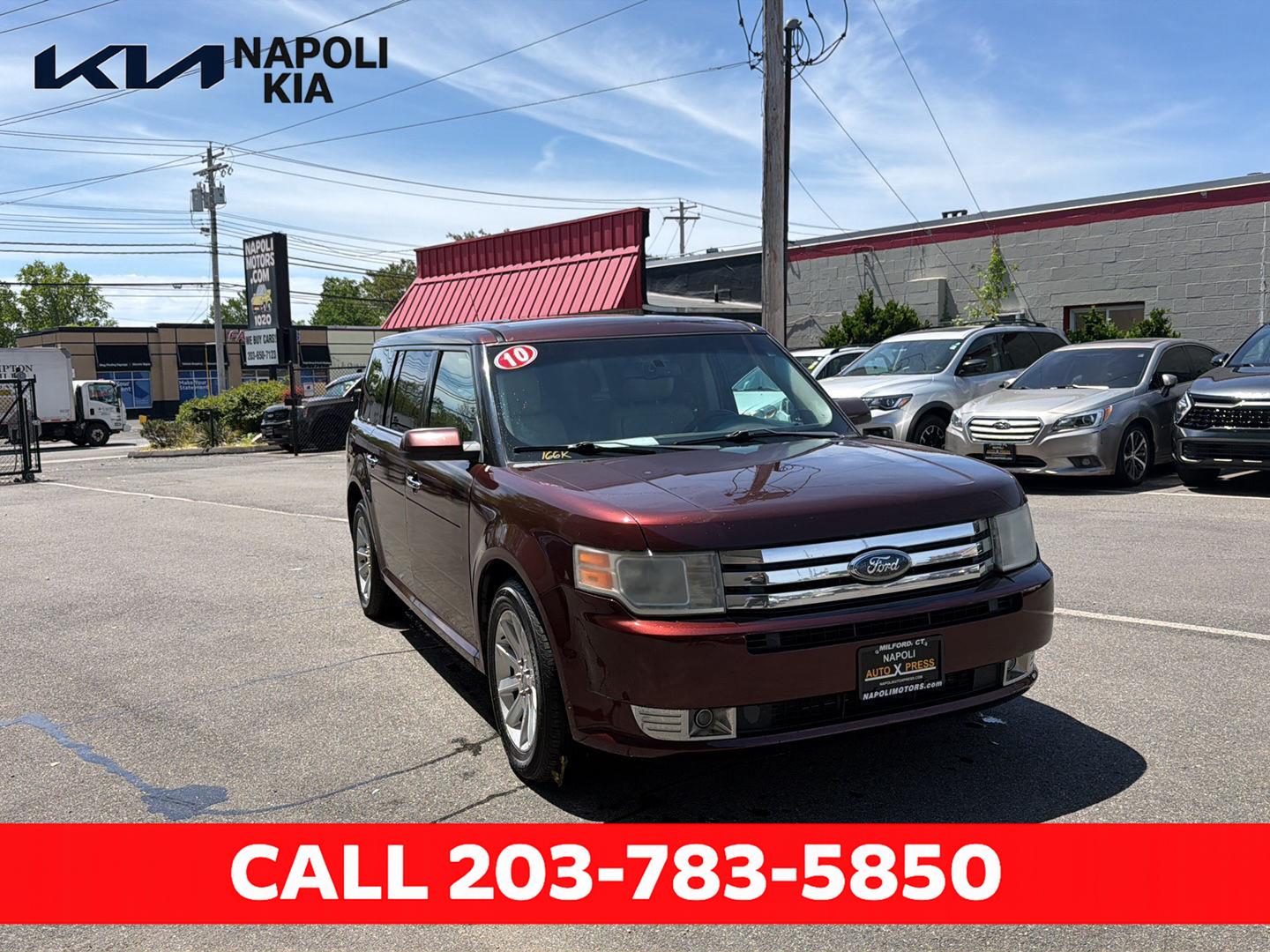 Red 2010 Ford Flex SUV / Crossover All-Wheel Drive 4-Speed Automatic