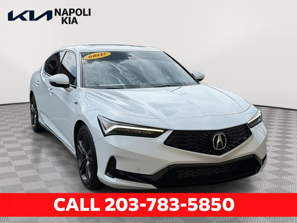 Platinum White Pearl 2023 Acura Integra FWD with Technology and A-SPEC Package Sedan Front-Wheel Drive Continuously Variable Transmission