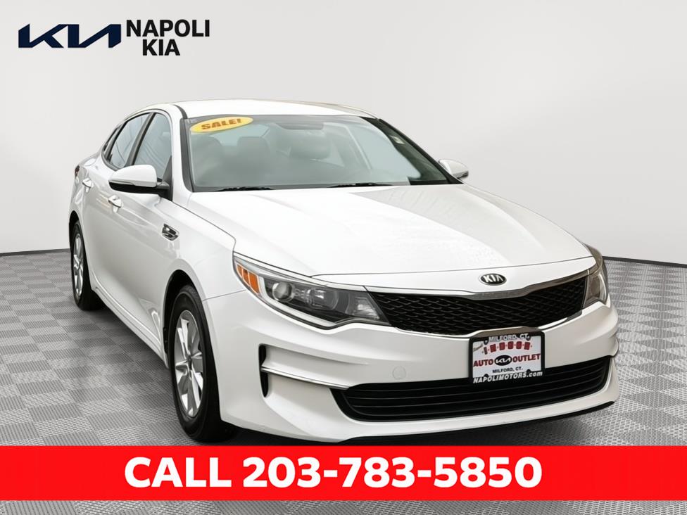 Snow White Pearl 2018 Kia Optima Sedan Front-Wheel Drive 6-Speed Automatic