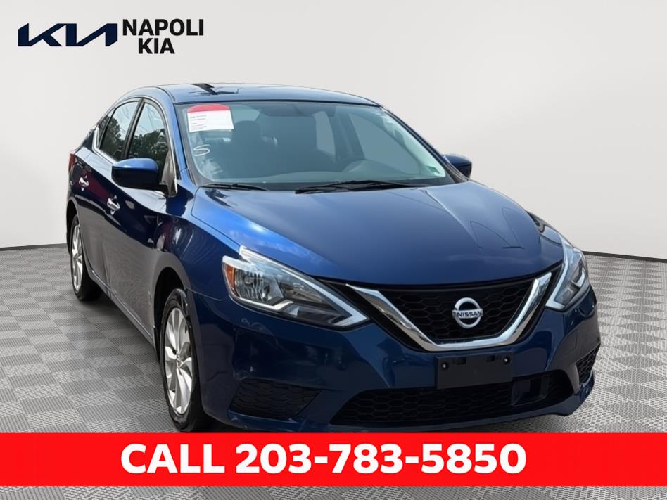 Deep Blue Pearl 2019 Nissan Sentra Sedan Front-Wheel Drive Continuously Variable Transmission