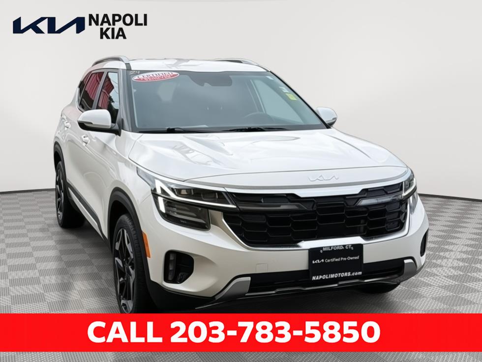 Snow White Pearl 2024 Kia Seltos SUV / Crossover All-Wheel Drive 8-Speed Automatic