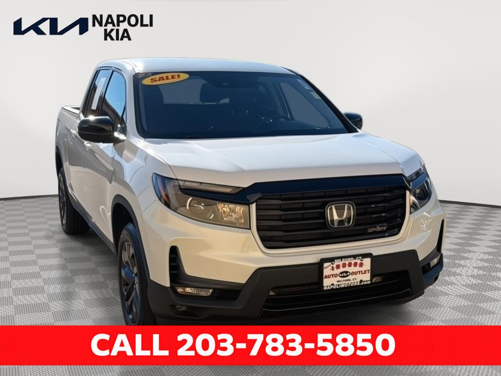 Platinum White Pearl 2023 Honda Ridgeline Pickup Truck All-Wheel Drive Automatic