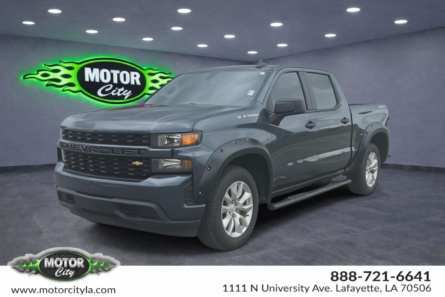 Shadow Gray Metallic 2021 Chevrolet Silverado 1500 Pickup Truck Four-Wheel Drive 8-Speed Automatic