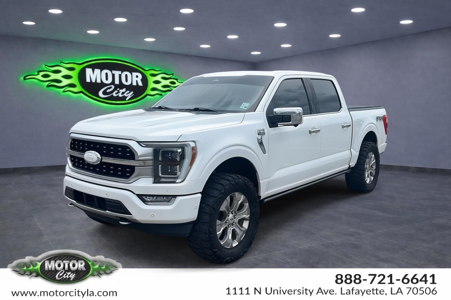 Star White Metallic Tri-Coat 2021 Ford F-150 Pickup Truck Four-Wheel Drive Automatic