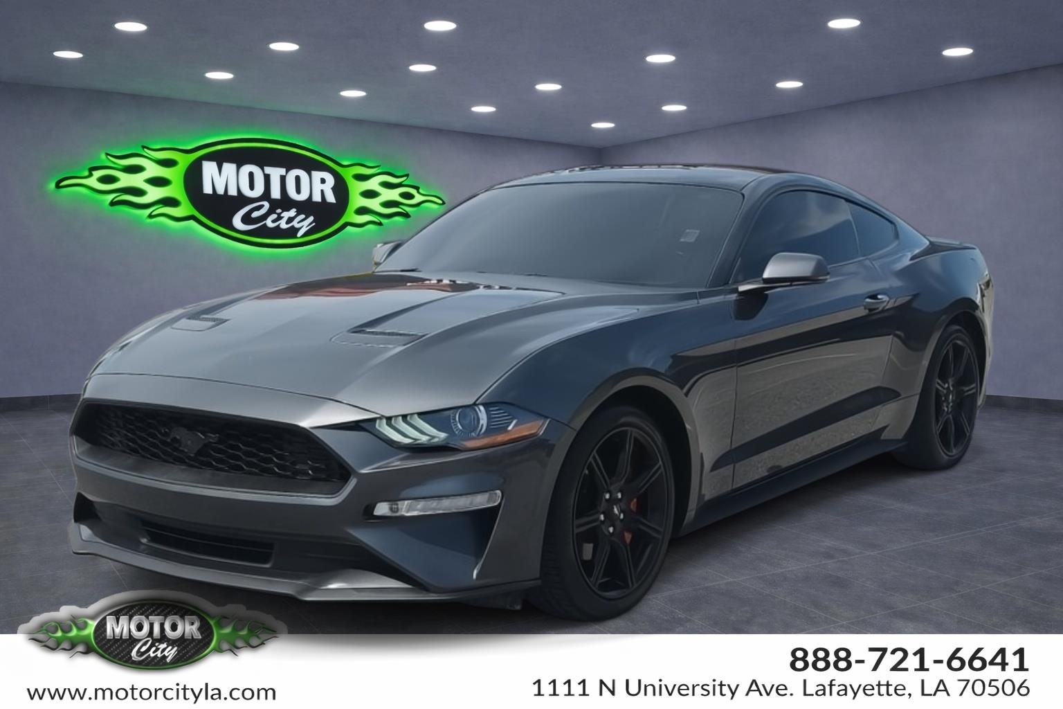 Gray (Magnetic Metallic) 2018 Ford Mustang Coupe Rear-Wheel Drive 6-Speed Manual