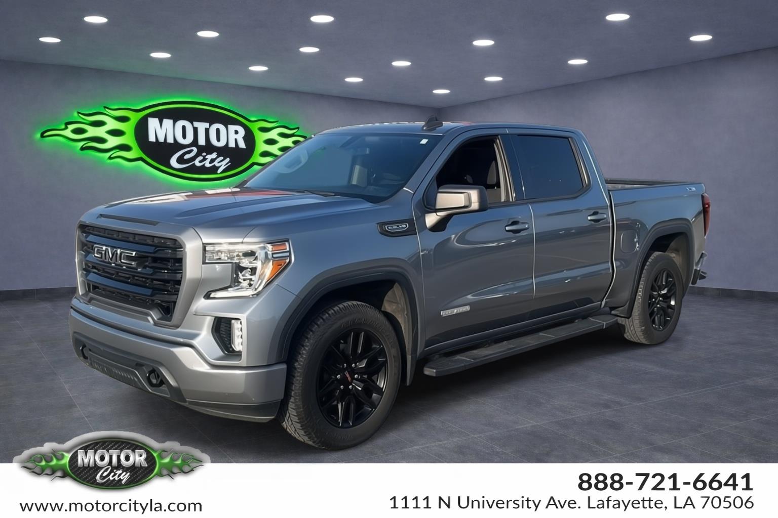 Gray (Satin Steel Metallic) 2021 GMC Sierra 1500 Pickup Truck Four-Wheel Drive 8-Speed Automatic
