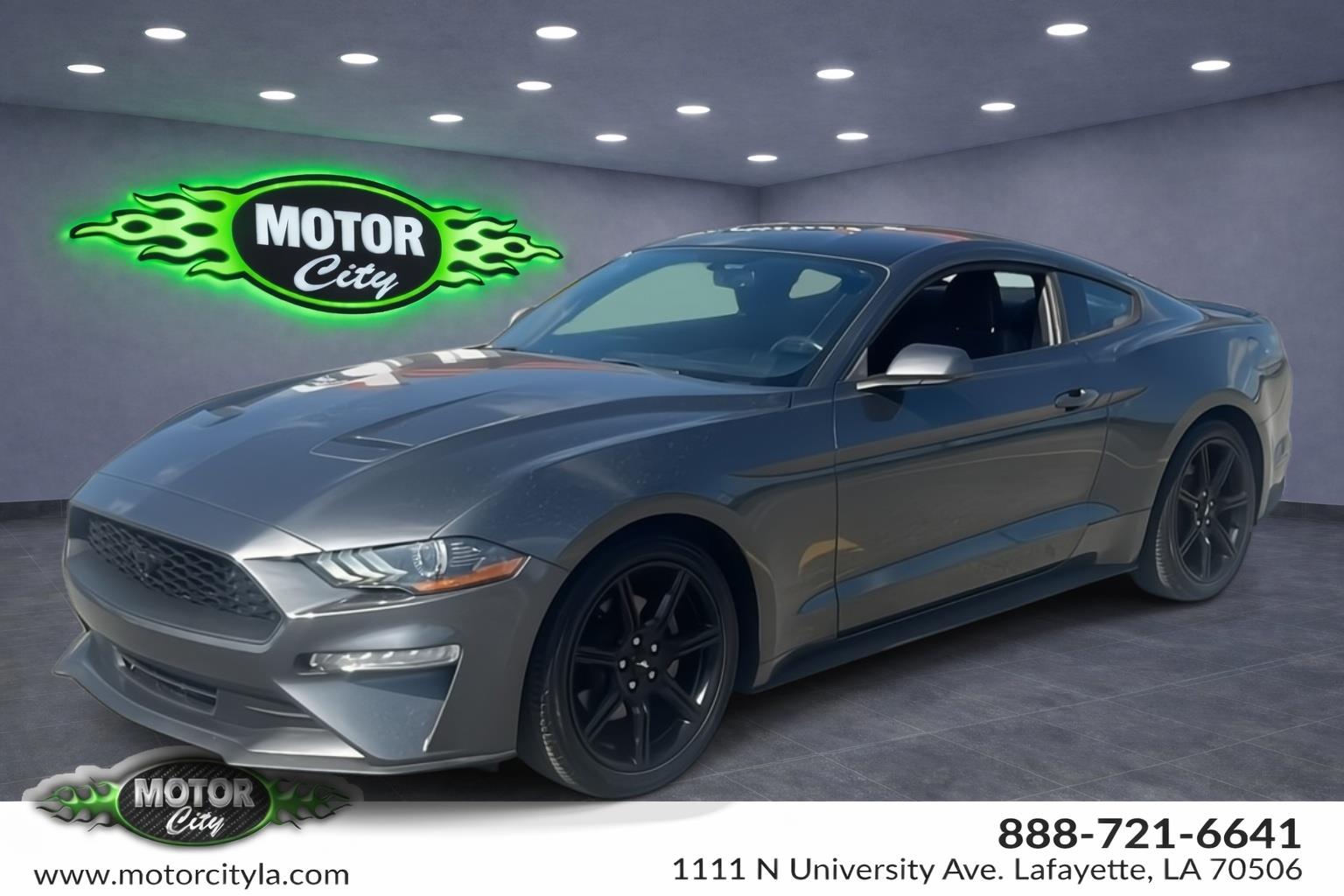 Shadow Black 2018 Ford Mustang Coupe Rear-Wheel Drive 6-Speed Manual