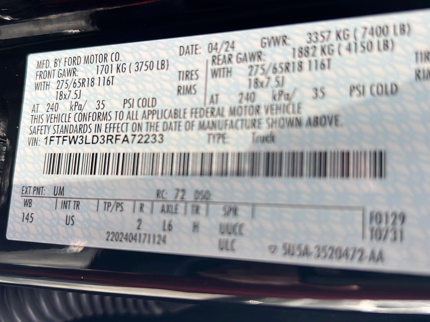 Used 2024 Agate Black Ford XLT image 42