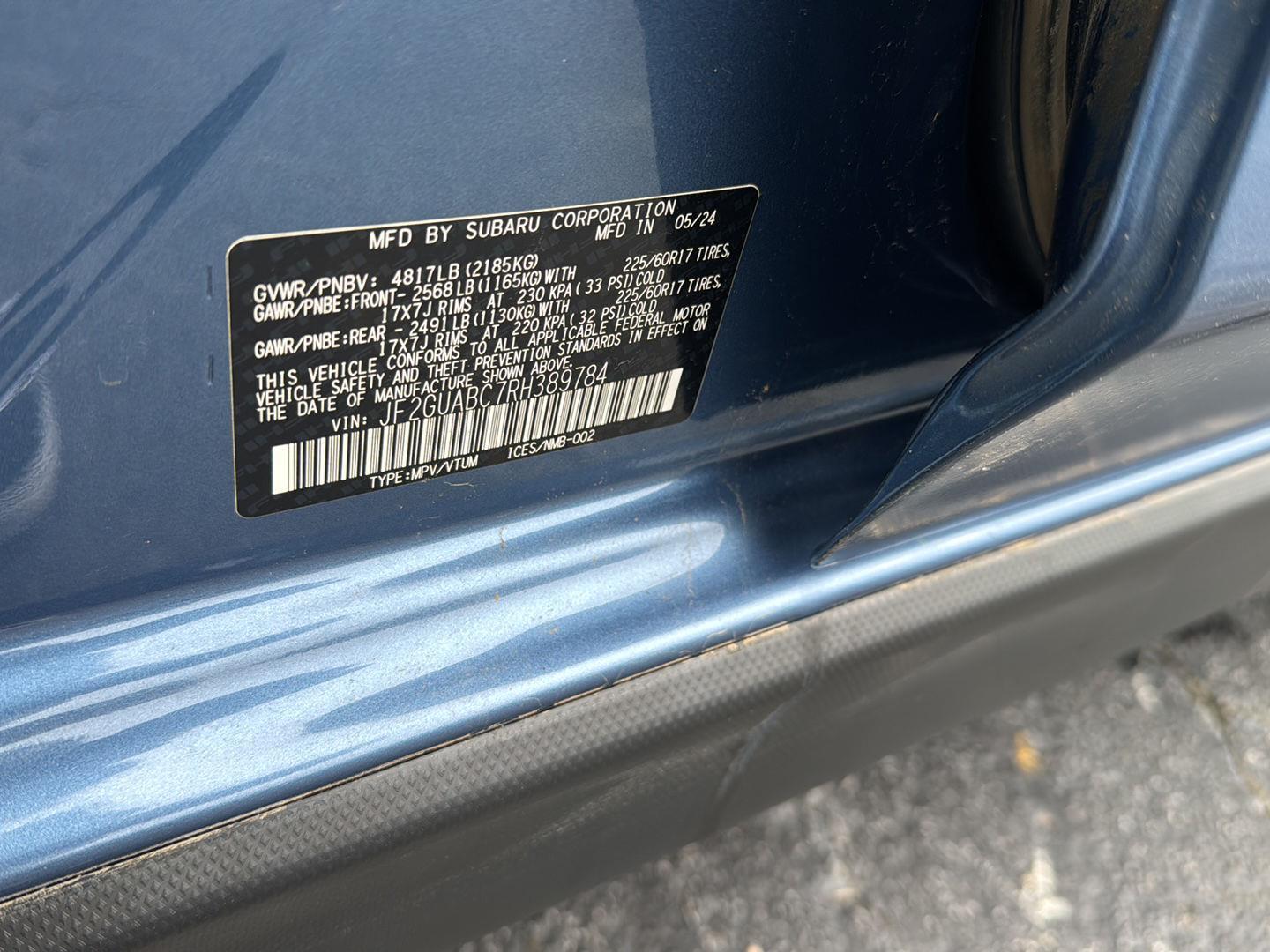 Used 2024 Horizon Blue Pearl Subaru AWD image 35