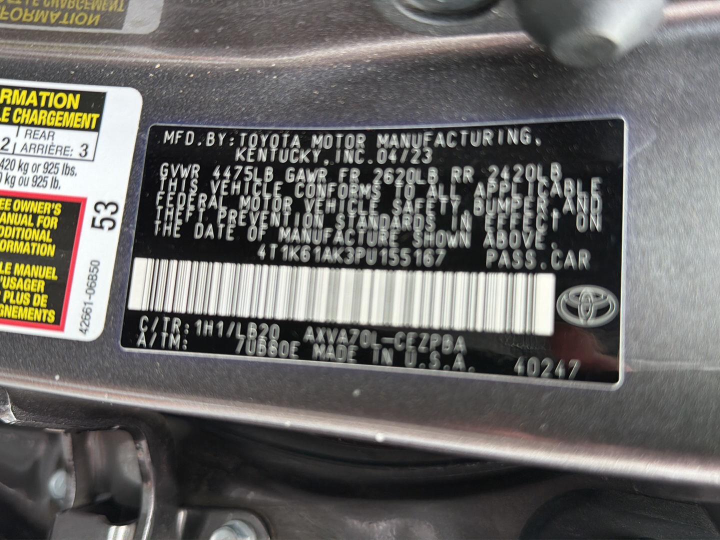 Used 2023 Toyota Camry Sedan