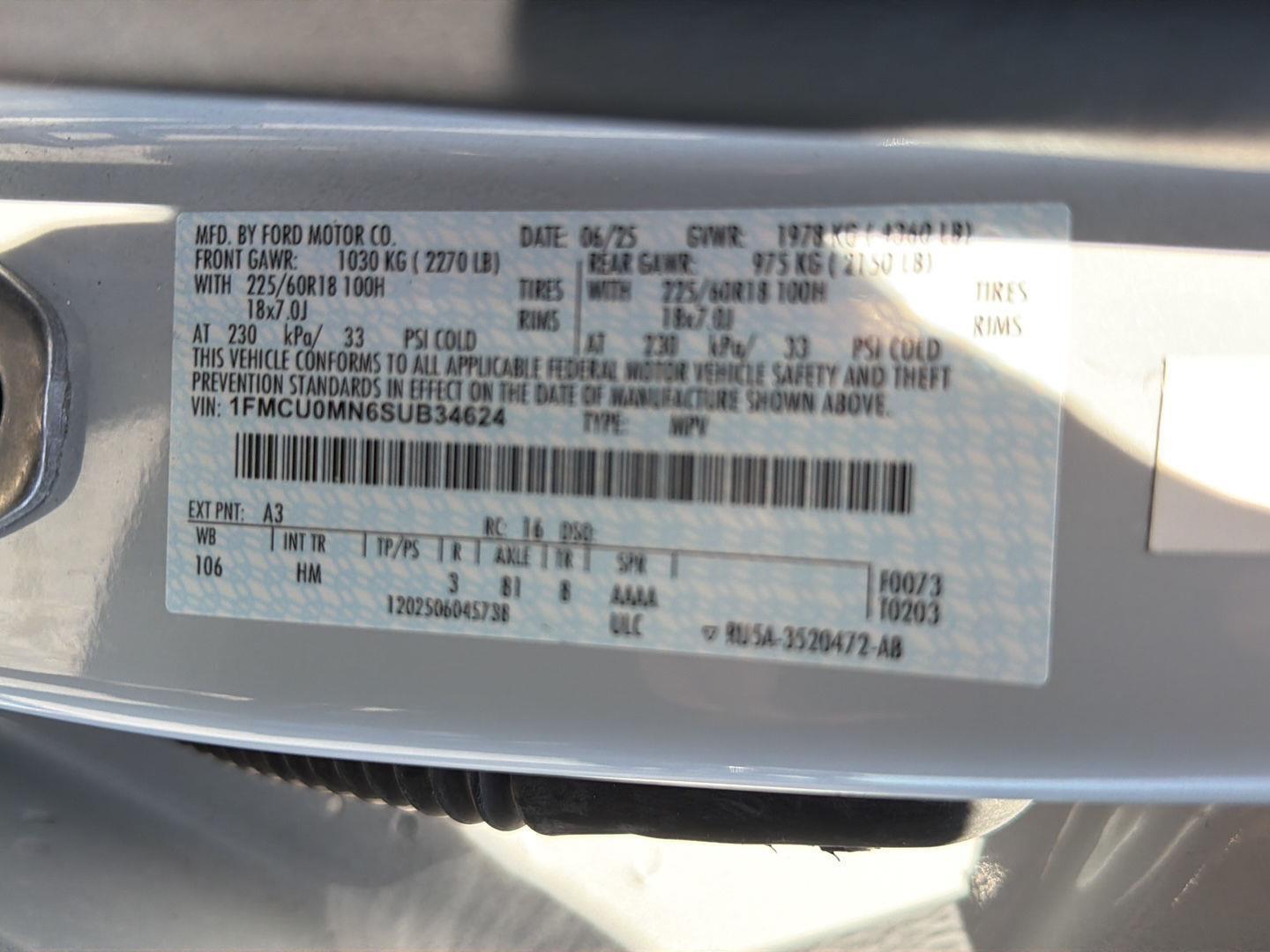 Used 2025 Ford Escape SUV