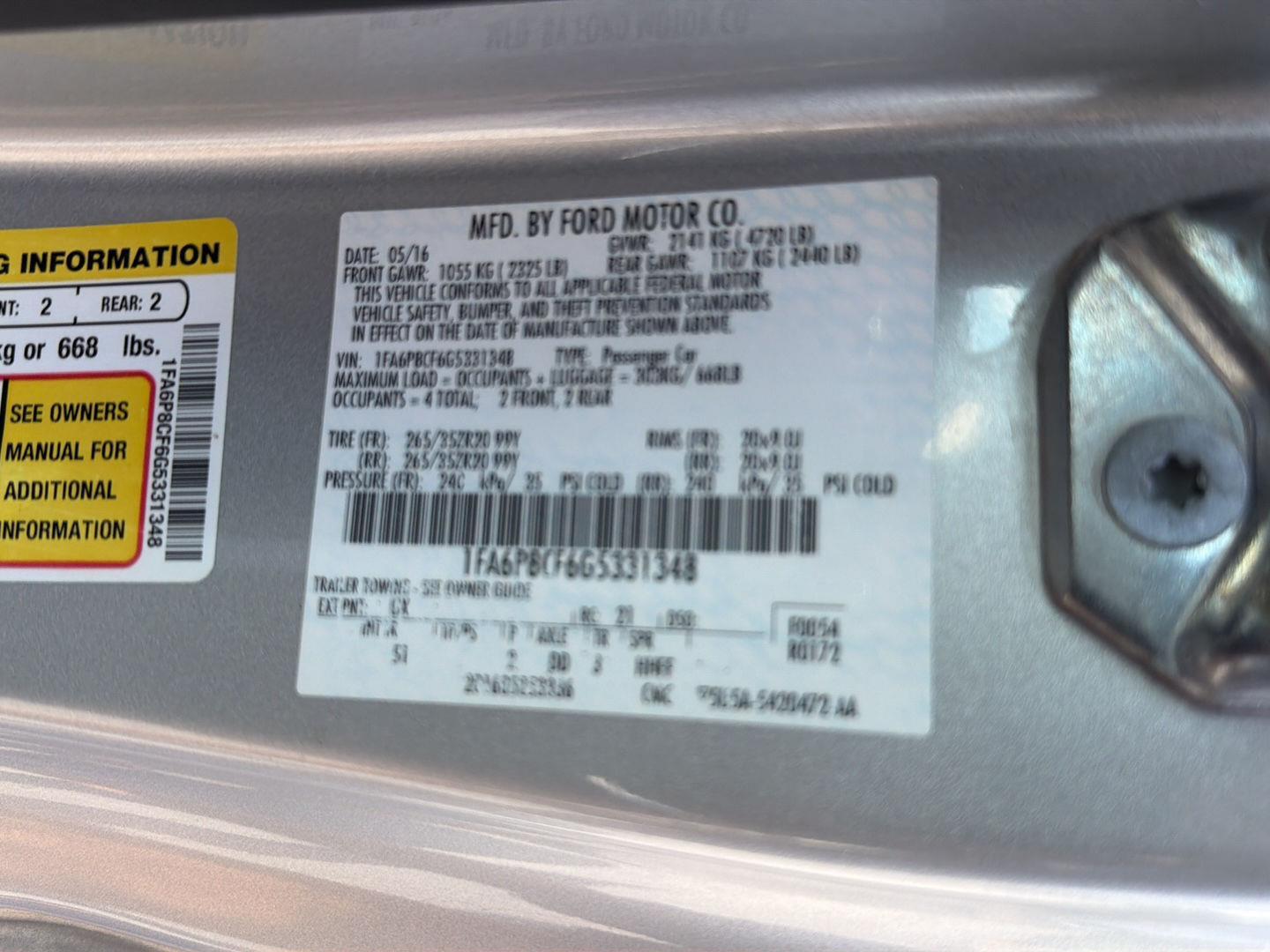 Used 2016 Ford Mustang Sedan
