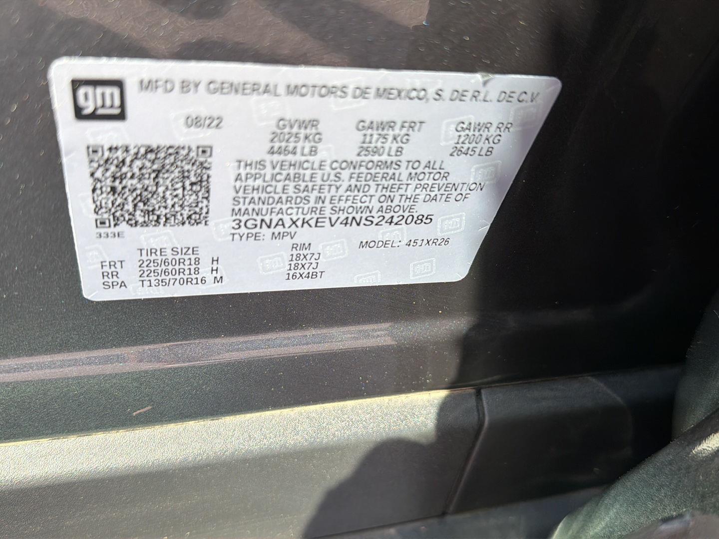 Used 2022 Chevrolet Equinox SUV