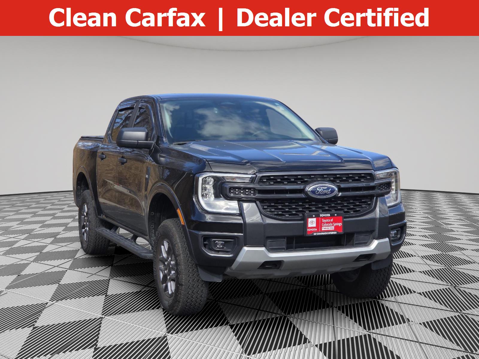 Shadow Black 2024 Ford Ranger XLT SuperCrew 4WD Pickup Truck Four-Wheel Drive Automatic