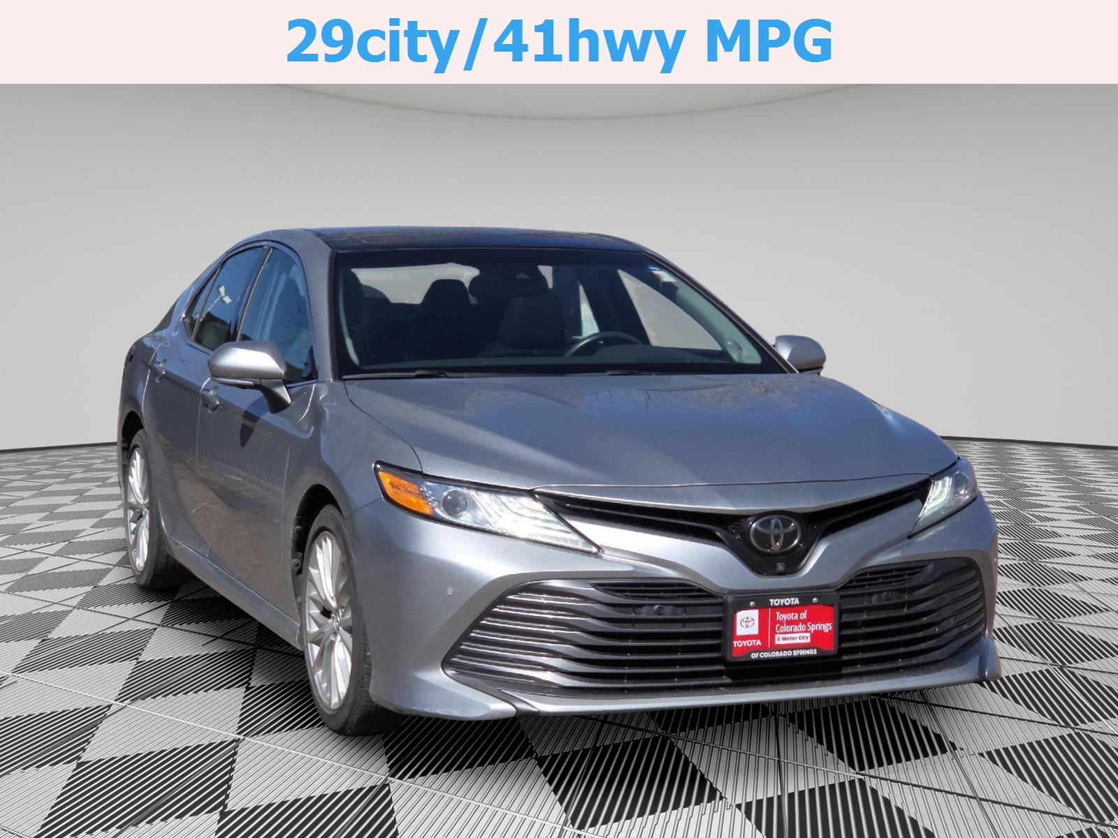 Celestial Silver Metallic 2018 Toyota Camry XLE V6 Sedan Front-Wheel Drive 8-Speed Automatic