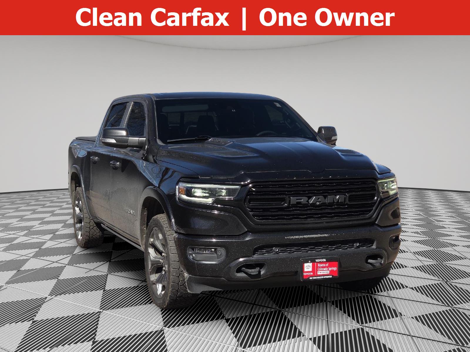 Diamond Black Crystal Pearlcoat 2020 RAM 1500 Limited Crew Cab 4WD Pickup Truck Four-Wheel Drive 8-Speed Automatic