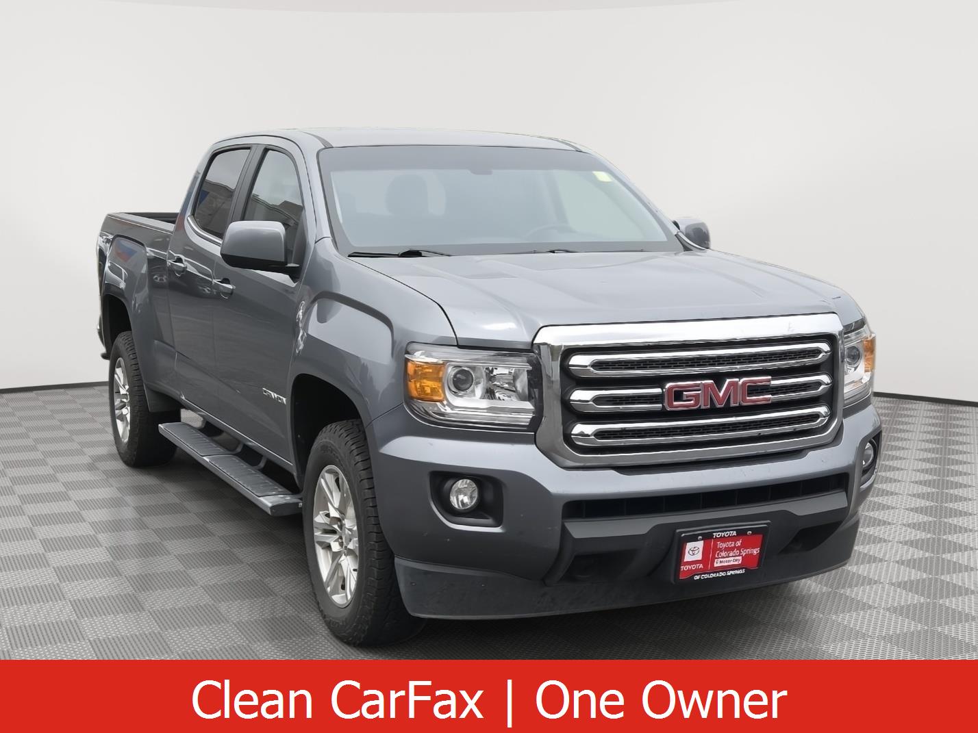 Gray (Satin Steel Metallic) 2019 GMC Canyon Pickup Truck Four-Wheel Drive 8-Speed Automatic