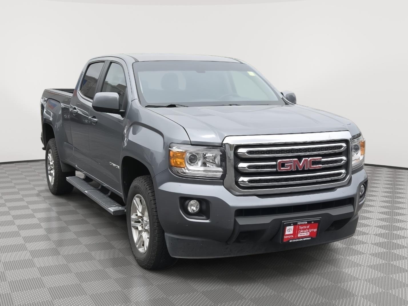 Gray (Satin Steel Metallic) 2019 GMC Canyon Pickup Truck Four-Wheel Drive 8-Speed Automatic