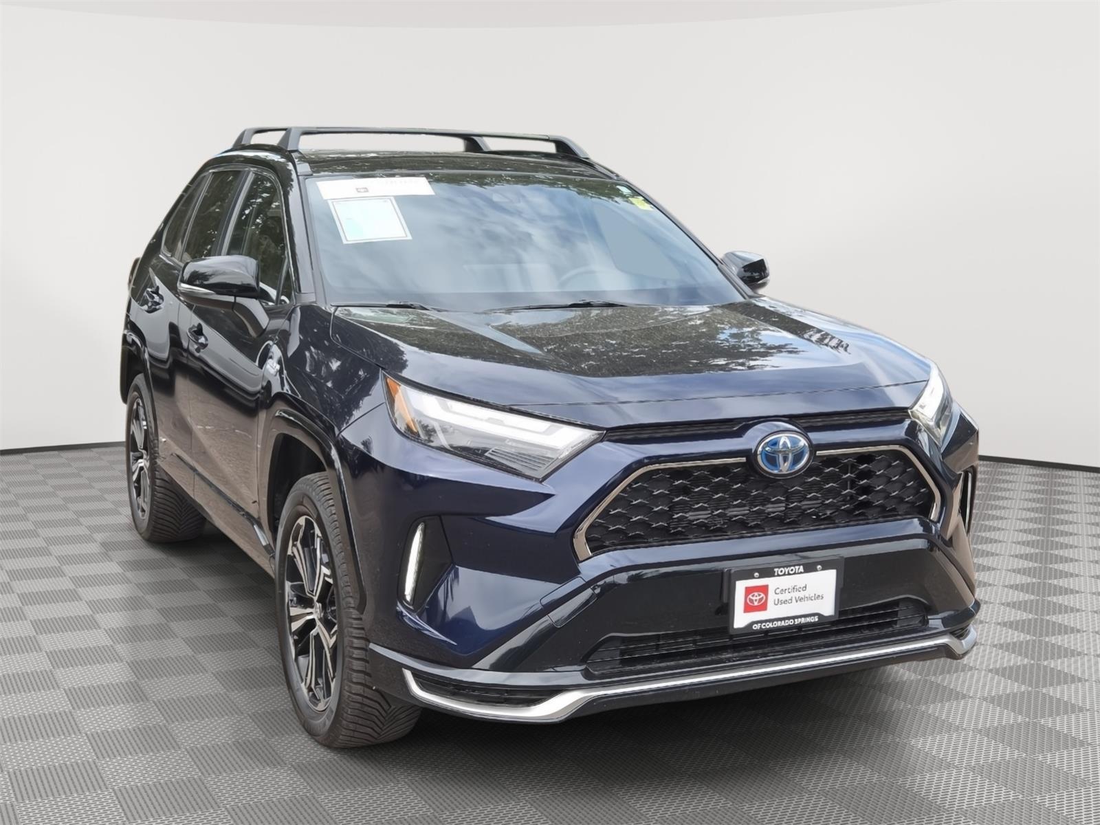 Blueprint/Midnight Black Metallic 2024 Toyota RAV4 Prime XSE AWD SUV / Crossover All-Wheel Drive Continuously Variable Transmission