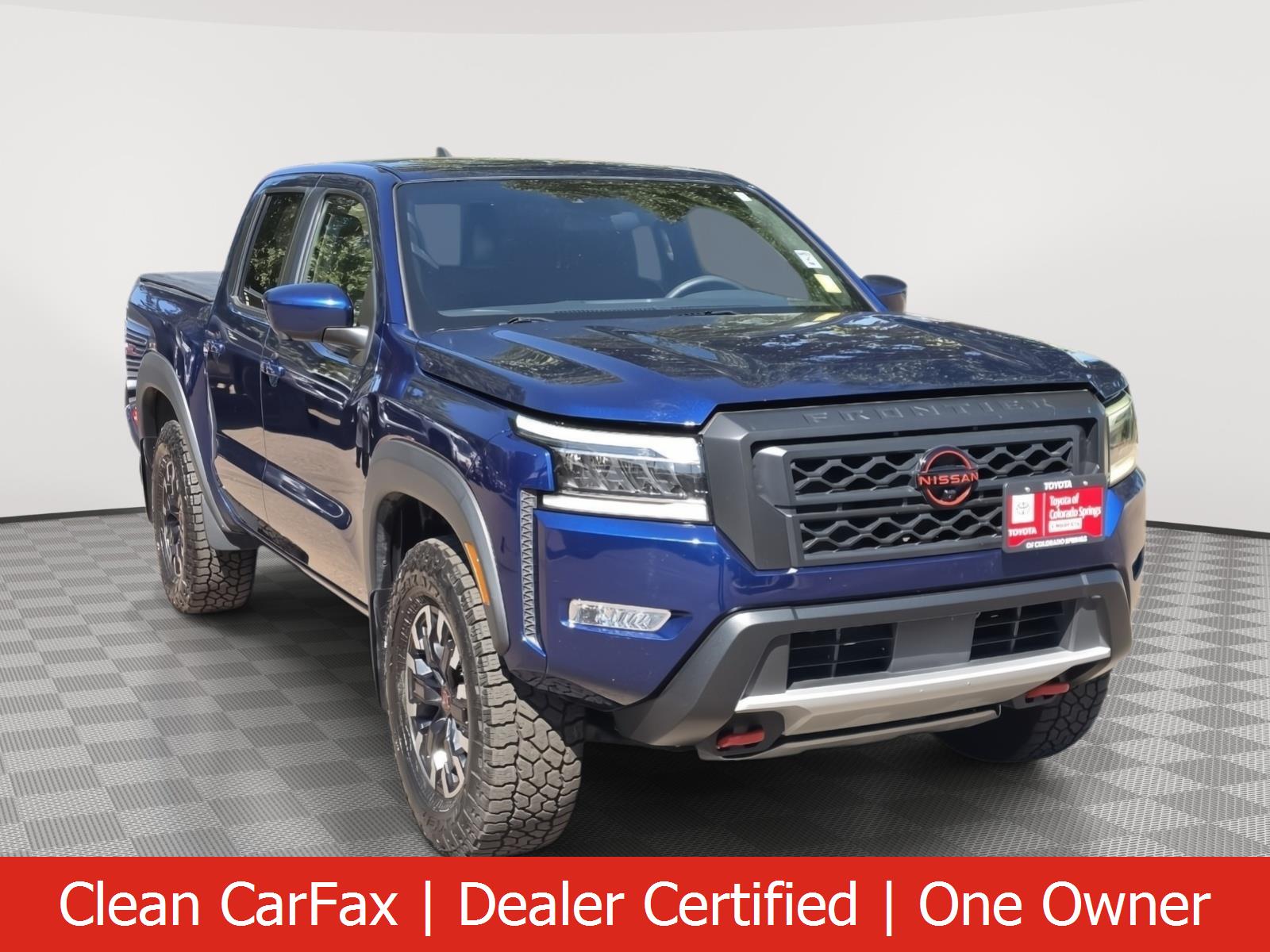 Deep Blue Pearl 2023 Nissan Frontier Pickup Truck Four-Wheel Drive Automatic