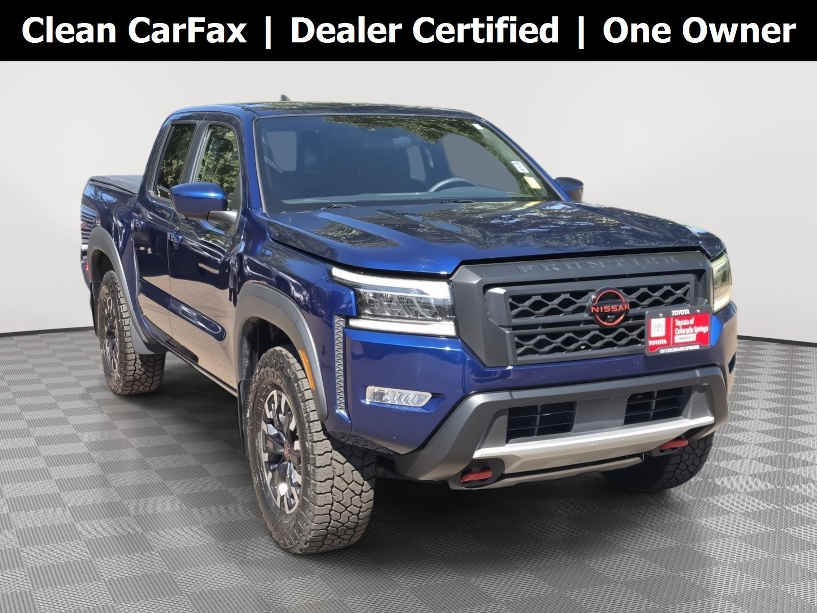 Deep Blue Pearl 2023 Nissan Frontier Pickup Truck Four-Wheel Drive Automatic